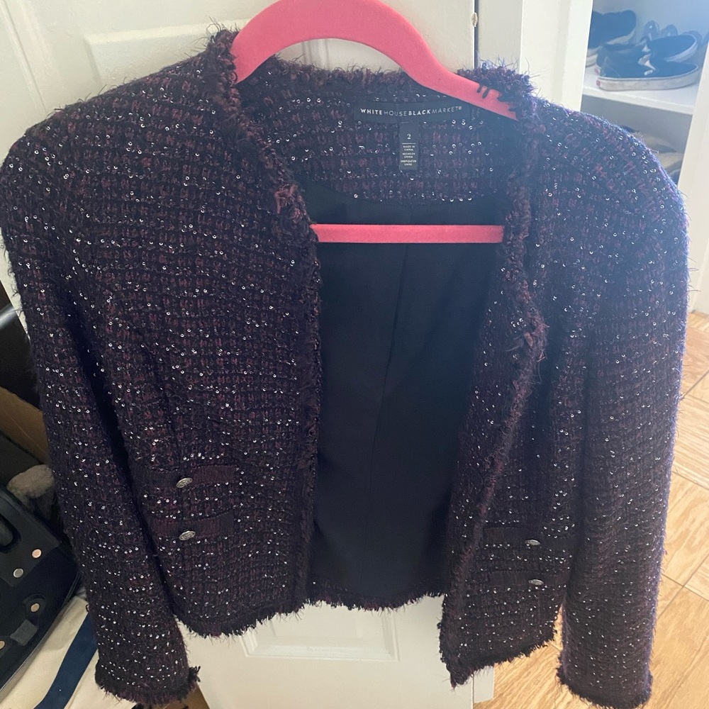 Black and purple blazer